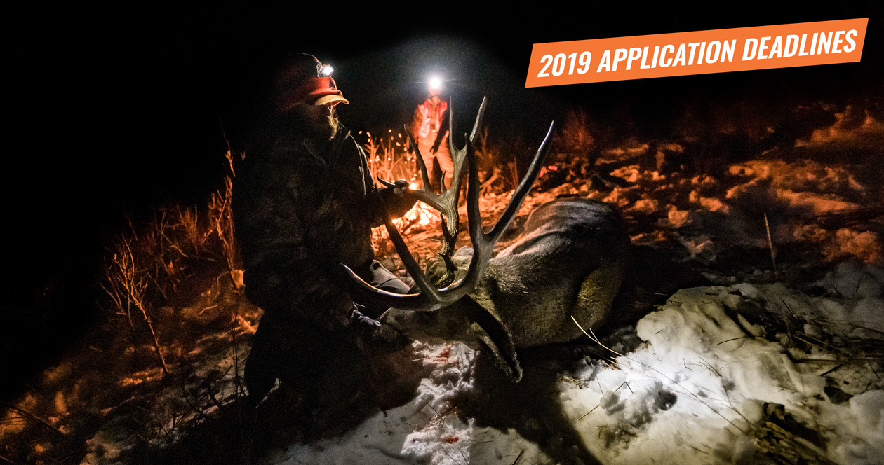 2019 Western Big Game Hunting Application Deadlines