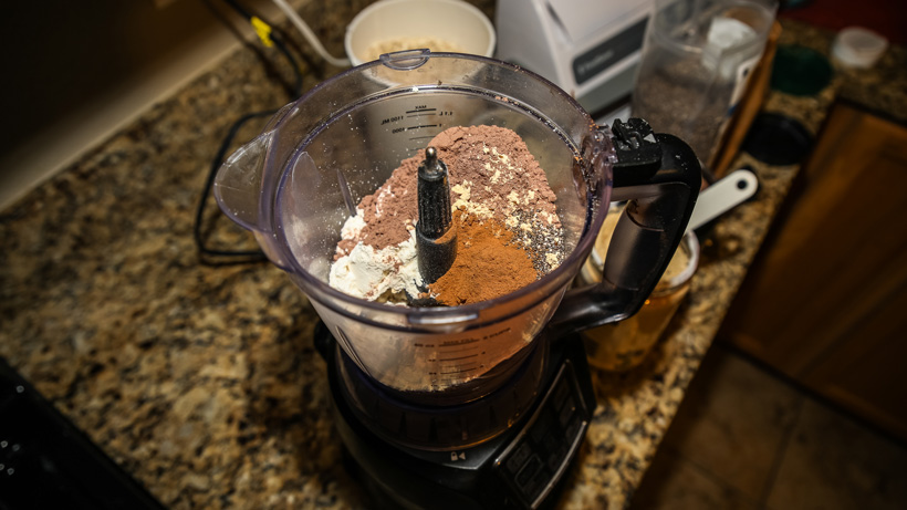 Blending high calorie backcountry hunting breakfast shake Blending high calorie backcountry hunting breakfast shake