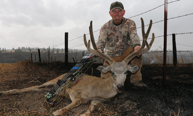 Bob Kenner with his archery mule deer Bob Kenner with his archery mule deer
