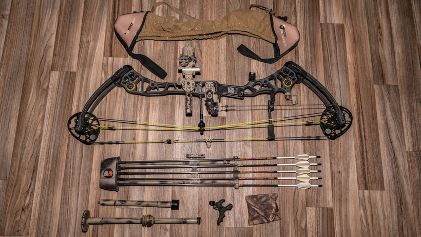 Bow and accessories for mule deer hunting Bow and accessories for mule deer hunting