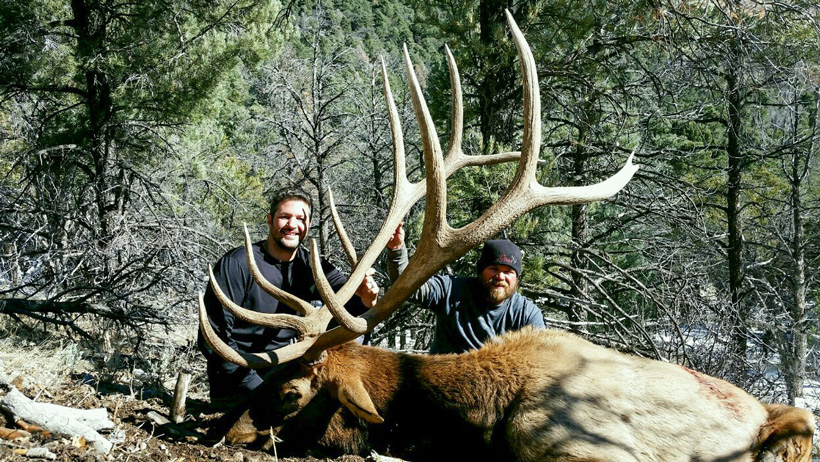 Casey Spanish with his 400 inch Nevada bull elk Casey Spanish with his 400 inch Nevada bull elk