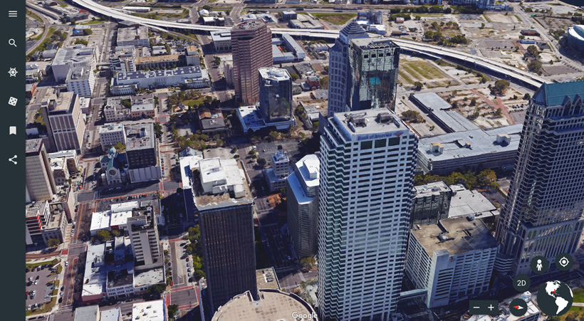 Google Earth 3D imagery in big city Google Earth 3D imagery in big city