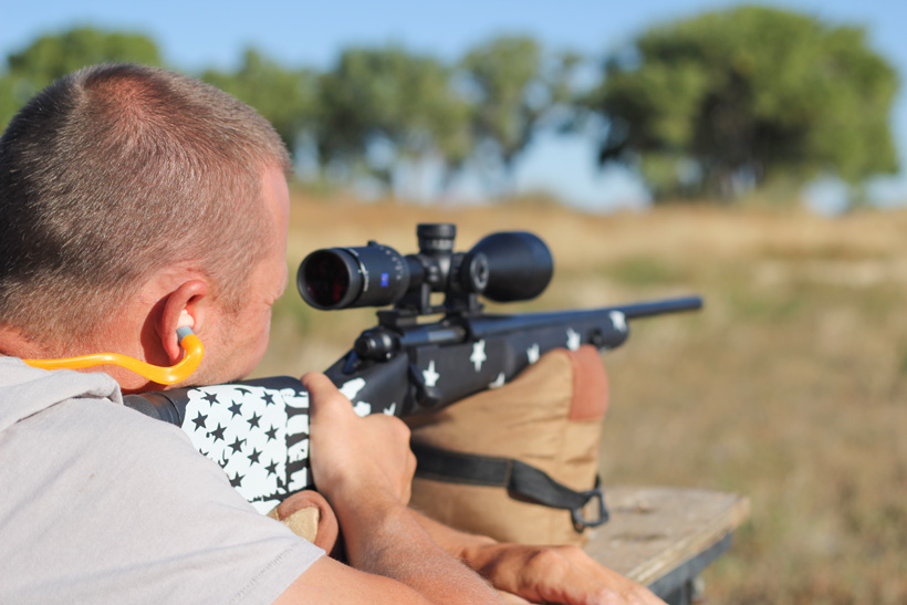 Kody Smith shooting his custom built rifle Kody Smith shooting his custom built rifle