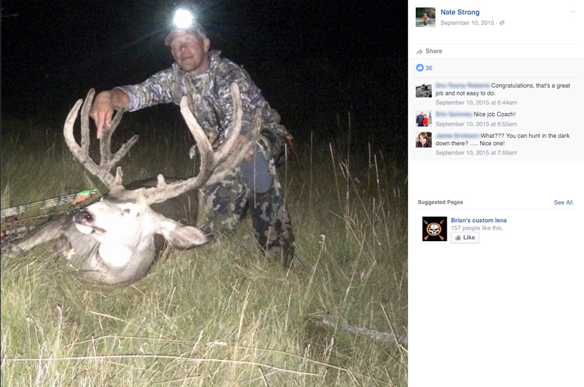 Nate Strong September Wyoming mule deer buck Nate Strong September Wyoming mule deer buck