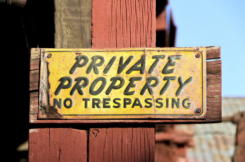 Private property sign Private property sign