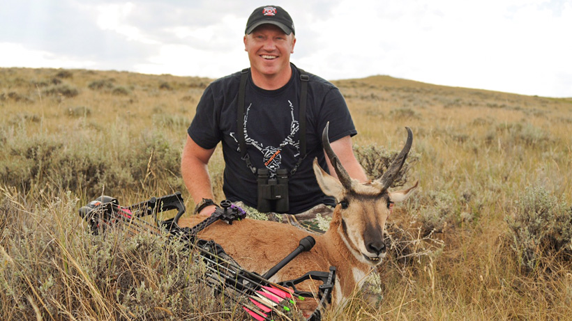 Sean Evenson with his 2015 Wyoming archery antelope buck Sean Evenson with his 2015 Wyoming archery antelope buck