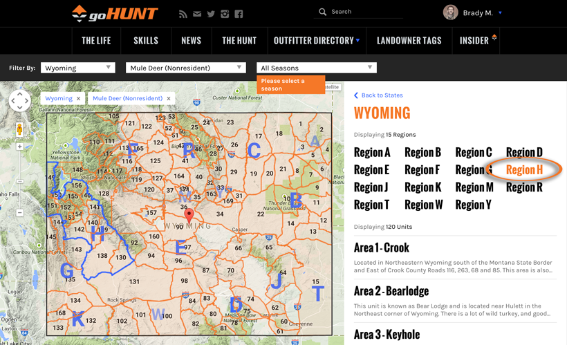 Wyoming Region breakdown Wyoming Region breakdown