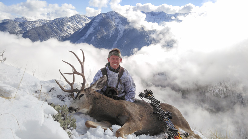 Zach Davis with his Utah extended archery mule deer buck Zach Davis with his Utah extended archery mule deer buck