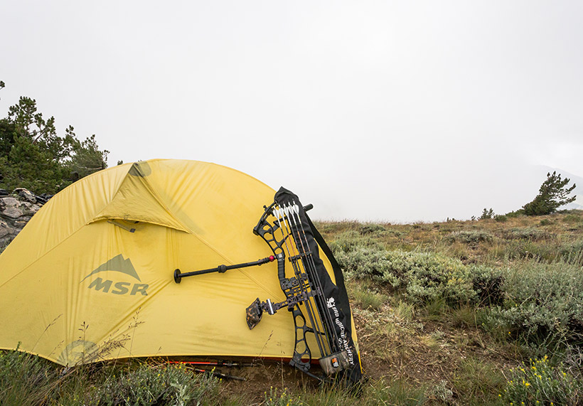 Backcountry tent and bow Backcountry tent and bow