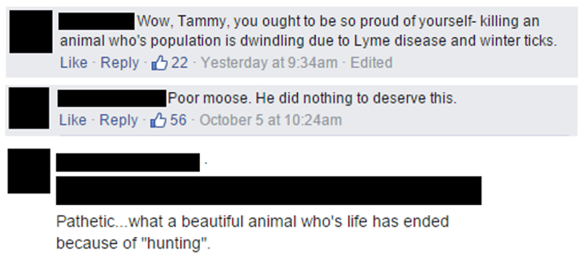 Anti-Hunting Comments Anti-Hunting Comments