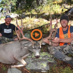 Three friends pursue high country mule deer in Wyoming