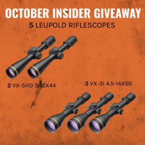 October INSIDER giveaway - 5 Leupold Riflescopes